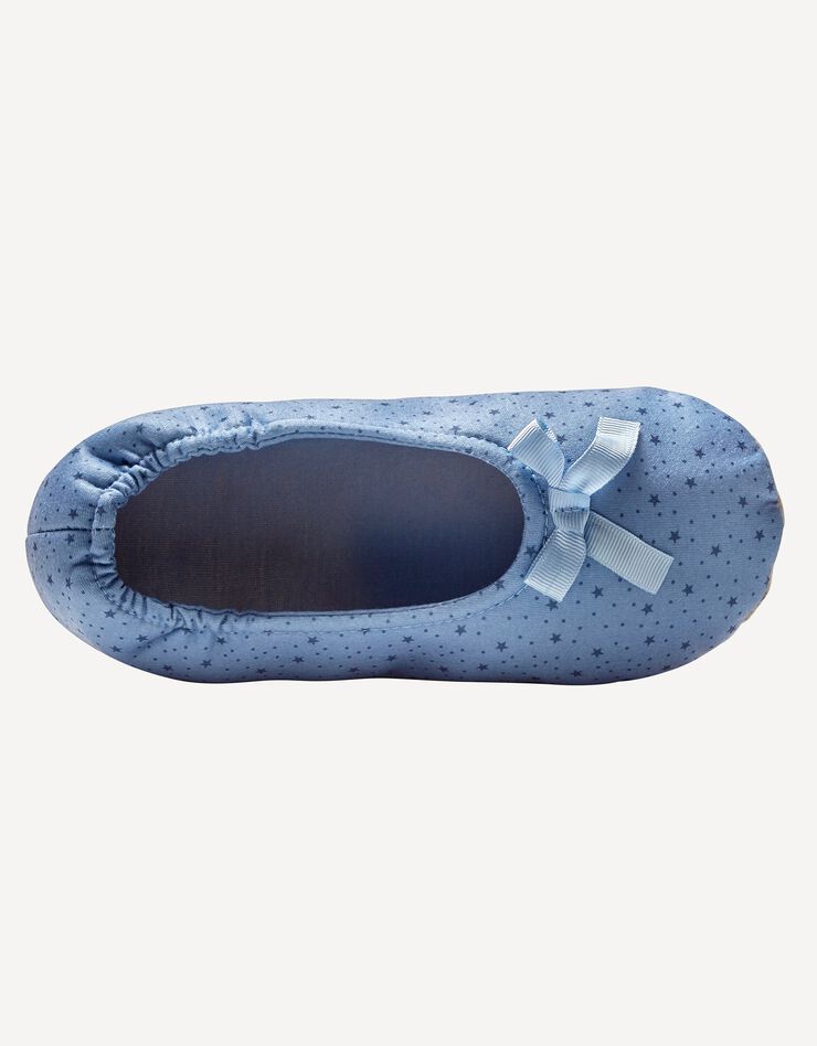 Ballerine d'intérieur imprimée "étoiles" (bleu jean) Ballerine d'intérieur imprimée "étoiles" (bleu jean)