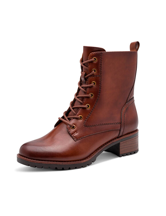 Boots zipp&eacute;es et  ac&eacute;es (marron)