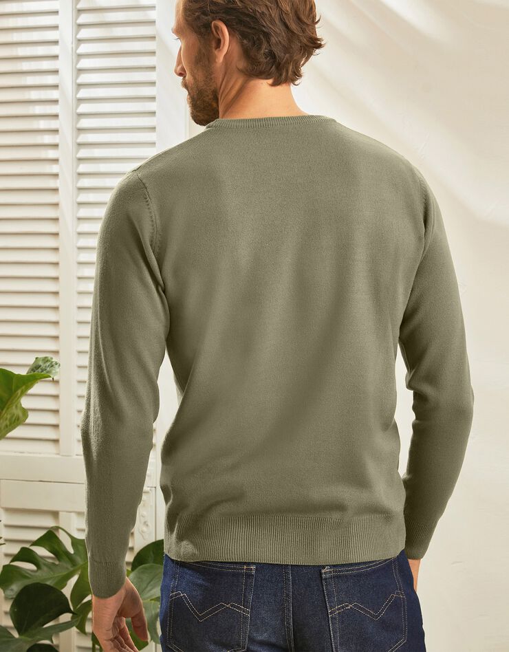 Pull uni col rond (vert) Pull uni col rond (vert)