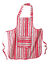 Tablier cuisine rayé forme bavette (rouge)
