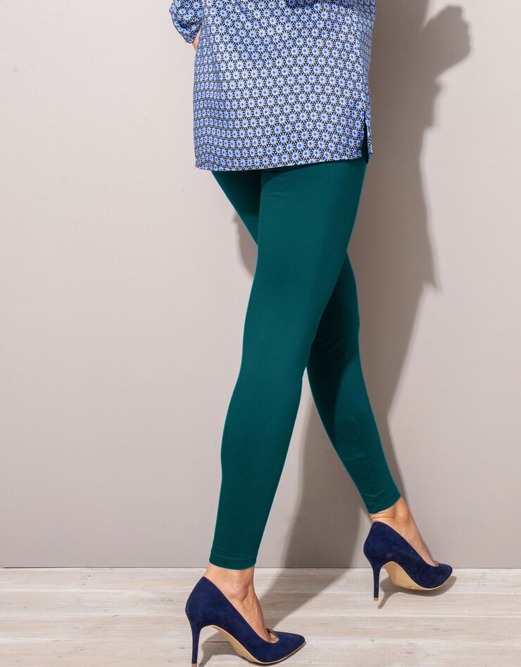 Legging taille élastiquée - lot de 2 (émeraude / noir) Legging taille élastiquée - lot de 2 (émeraude / noir)