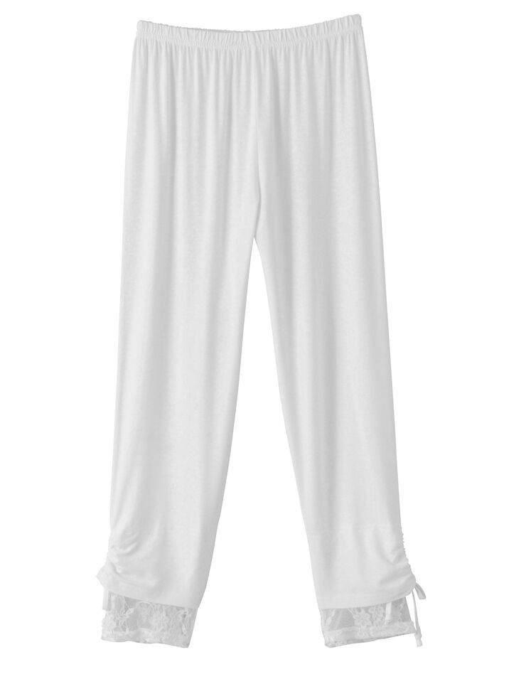 Corsaire dentelle maille jersey extensible (blanc) Corsaire dentelle maille jersey extensible (blanc)