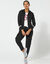 Veste bicolore zippée molleton gratté (noir / blanc) Veste bicolore zippée molleton gratté (noir / blanc)