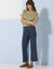 T-shirt col V uni manches courtes, coton (kaki clair)