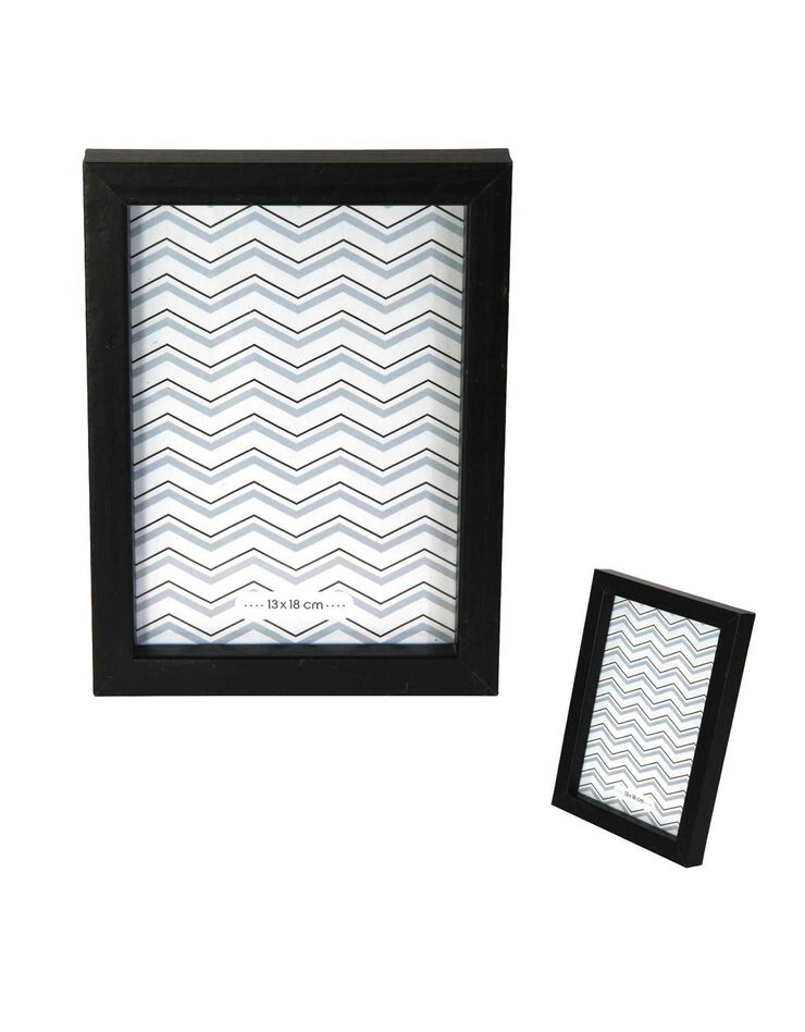 Cadre-photos - lot de 8 vues (noir/naturel)
