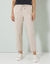 Pantalon mom 7/8ème uni, coton (beige)