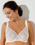 Soutien-gorge minimiseur grand maintien en dentelle - avec armatures (ivoire)