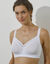 Soutien-gorge coton stretch avec bonnets moulés - sans armatures (blanc)