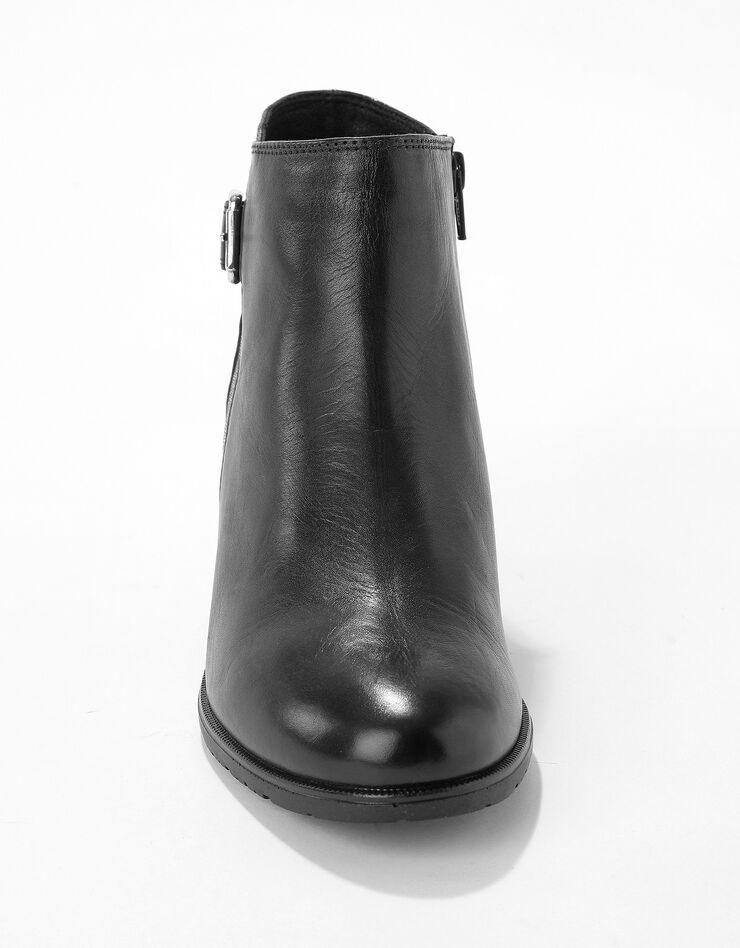 Boots cuir bi-matière certifié LWG à boucle (noir) Boots cuir bi-matière certifié LWG à boucle (noir)