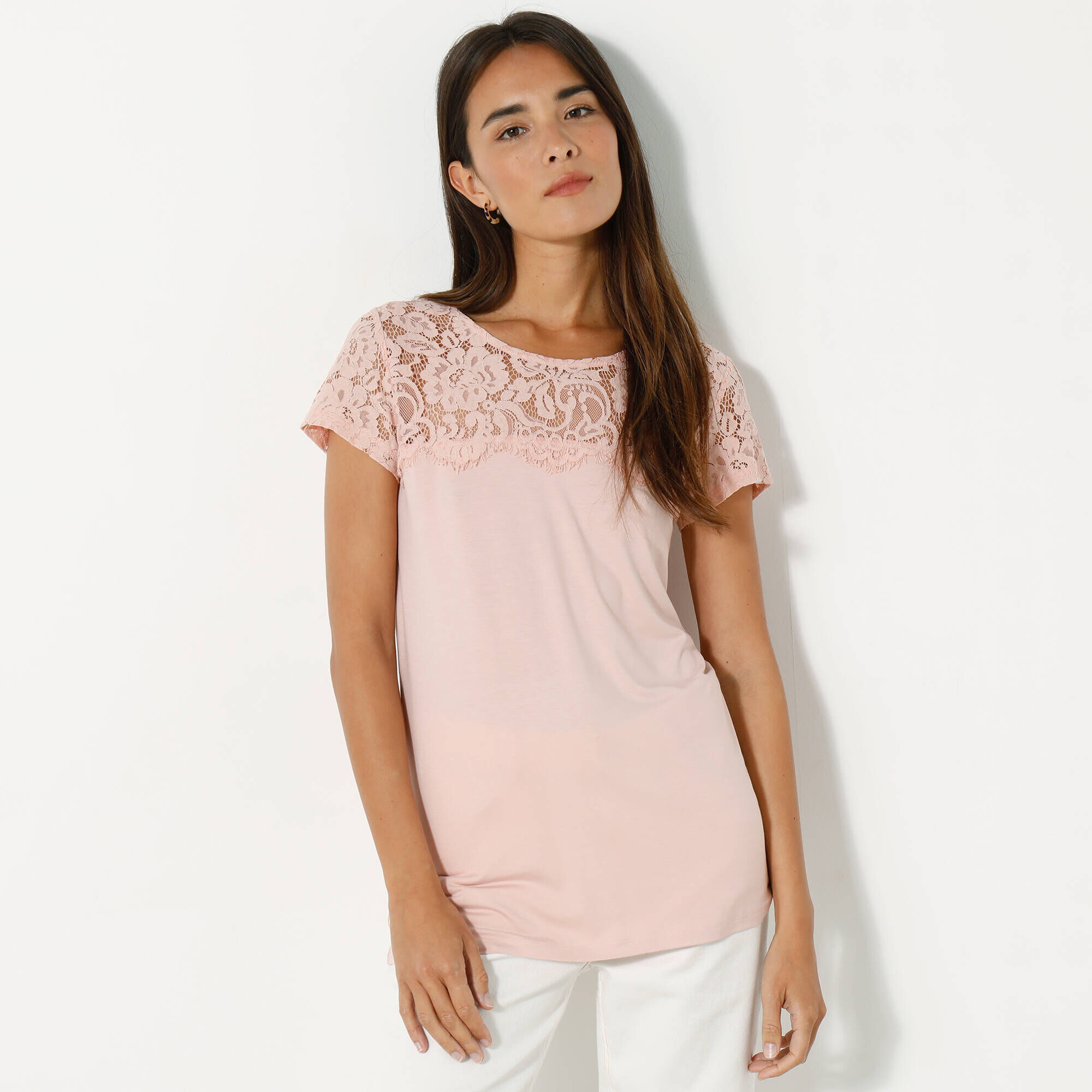 T-shirt Victoria's Secret à Manches Longues - Imprimé Rose Marbré, Dos Ouvert - Neuf Avec étiquette