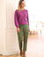 Pantalon fuselé cargo, raccourci (kaki)