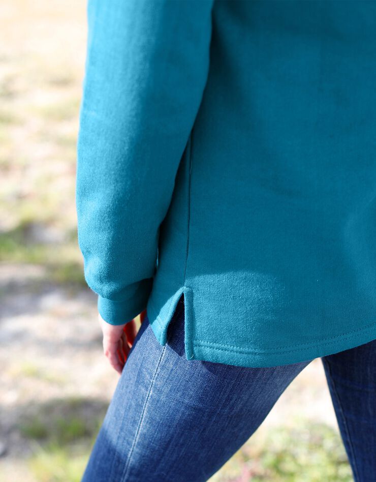 Sweat col montant zippé (bleu canard) Sweat col montant zippé (bleu canard)