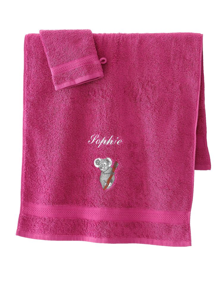 Éponge brodée koala personnalisé - 420 g/m² (bruyère)