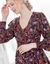 Robe midi imprimée, viscose fluide (marine / paprika)