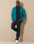 Blouson zippé maille micropolaire (bleu canard)
