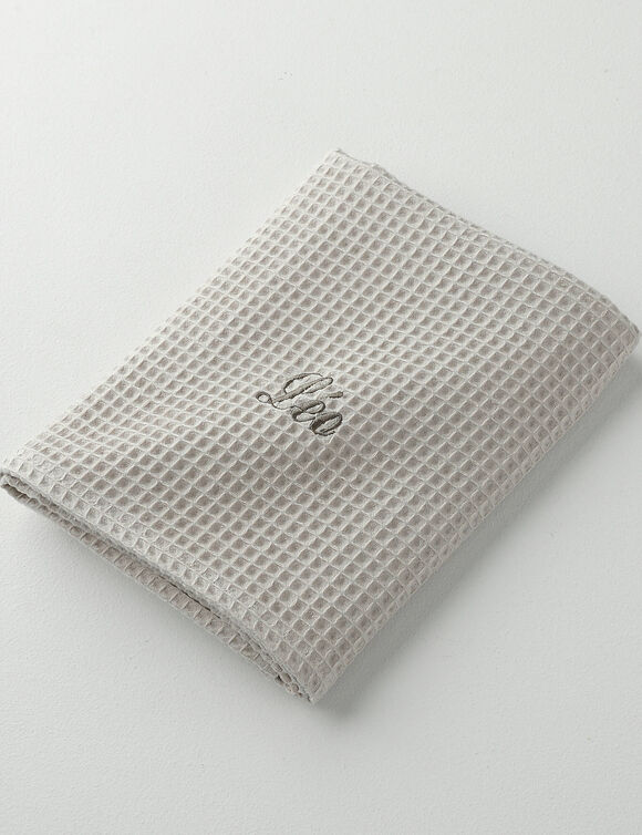 Serviette de bain nid d'abeille  Colombine&reg;, personnalisable, 240 g/m2 (sable)