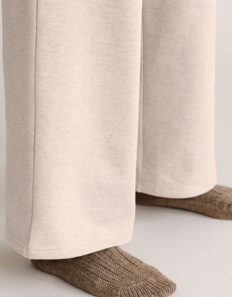Pantalon coupe large molleton taille élastiquée (sable) Pantalon coupe large molleton taille élastiquée (sable)