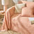 Housse coussin unie coton tissage artisanal - lot de 2 (rose)