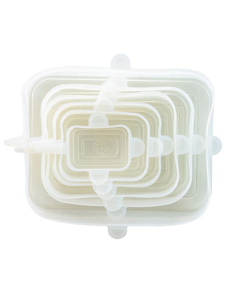 Couvercle extensible en silicone transparent - lot de 6 (transparent)
