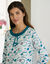 Chemise de nuit imprim&eacute; "coeurs" (&eacute;meraude)