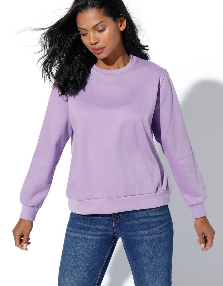 Sweat molleton uni (parme) Sweat molleton uni (parme)