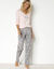 Pyjama en coton manches longues imprimé roses (gris / rose)
