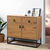 Commode STOCKIES style industriel 2 portes, 2 tiroirs (naturel)