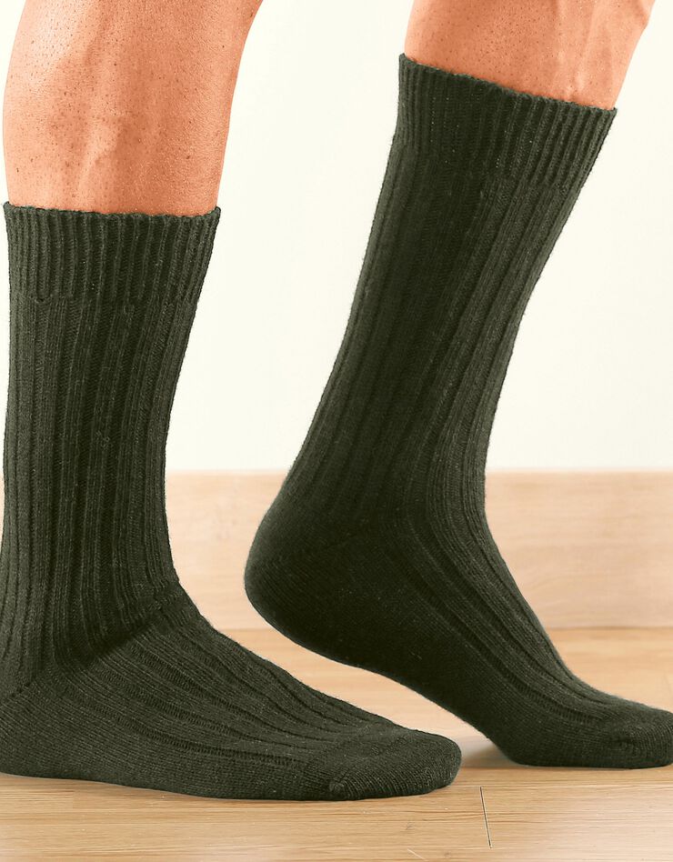 Mi-chaussettes inusables - lot de 2 paires (kaki)
