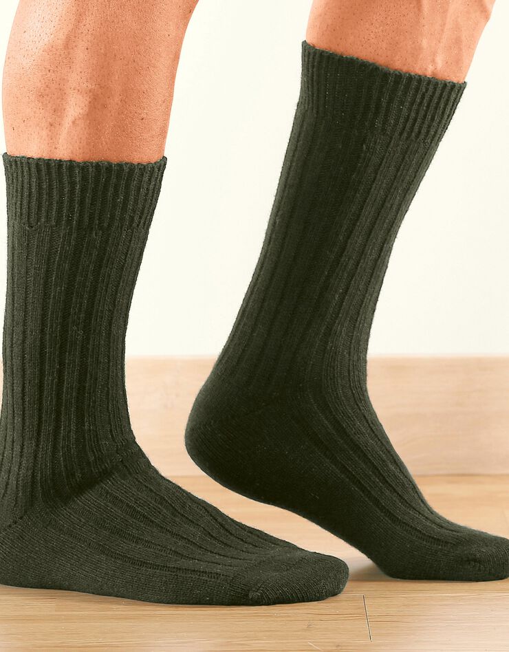Mi-chaussettes inusables - lot de 2 paires (kaki) Mi-chaussettes inusables - lot de 2 paires (kaki)