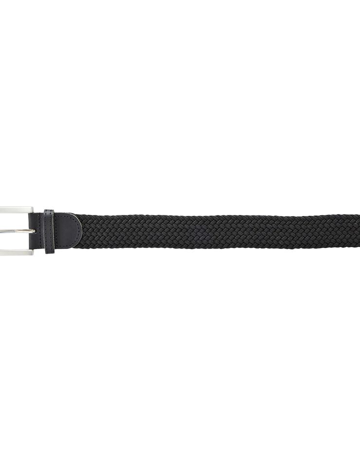 Ceinture tressée extensible finitions cuir (noir) Ceinture tressée extensible finitions cuir (noir)