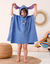 Poncho de bain enfant Stitch personnalisé éponge coton - 280g/m² (bleu)