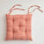 Galette de chaise carr&eacute;e &agrave; carreaux - lot de 2 (terracotta)