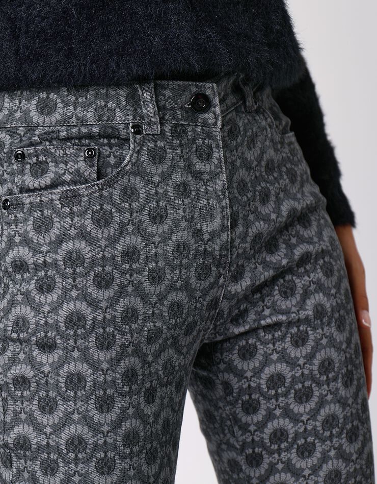 Pantalon imprimé (gris / noir) Pantalon imprimé (gris / noir)