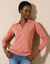 Pull col polo, laine d'agneau (rose chiné)