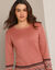 Pull tunique, base et poignets jacquard (rose grisé)