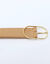 Ceinture boucle coloris dor&eacute;, cro&ucirc;te de cuir (sable)