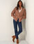 Gilet loose boutonné, manches 7/8ème (taupe chiné)
