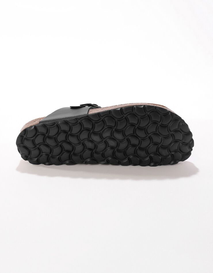 Sandales entredoigts cuir à boucle réglable - noir (noir)