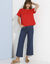 T-shirt "loose" en coton, uni (coquelicot)