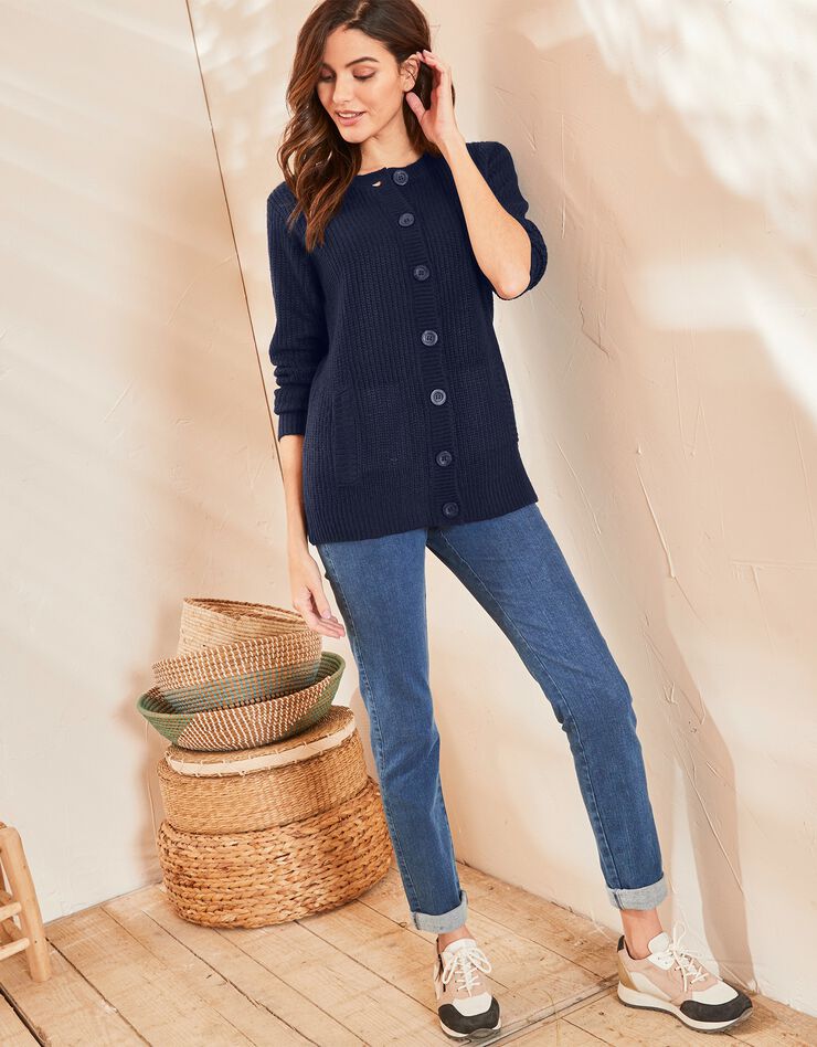 Gilet maille anglaise (marine) Gilet maille anglaise (marine)