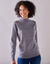 Pull col montant, laine d'agneau (gris chiné)