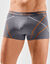 Boxer fermé uni élastiqué surpiqûres contrastées - lot de 4 (gris / noir)