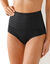 Gaine affinante maille satinée et tulle jacquard - maintien intense (noir)
