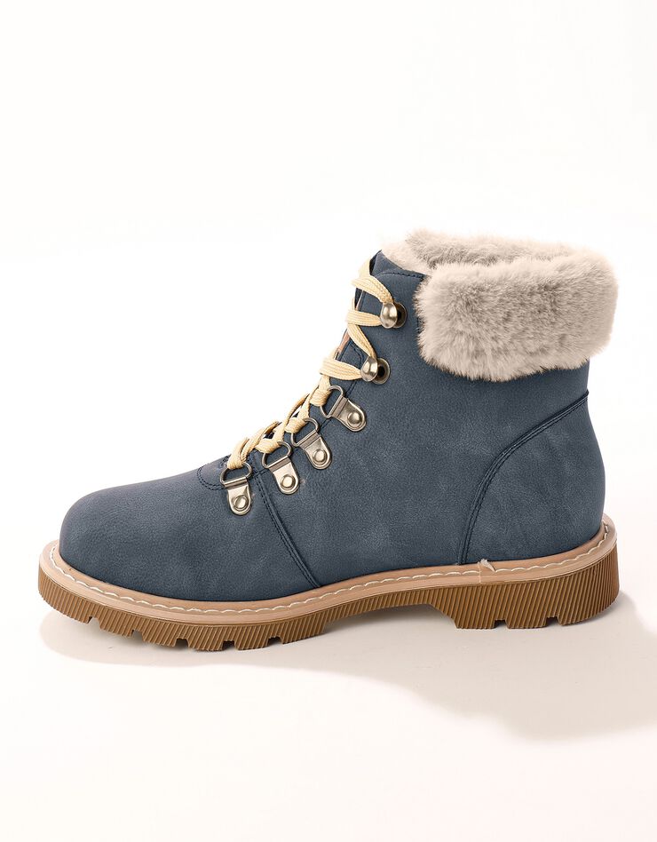 Boots col fourré esprit montagne - marine (marine) Boots col fourré esprit montagne - marine (marine)