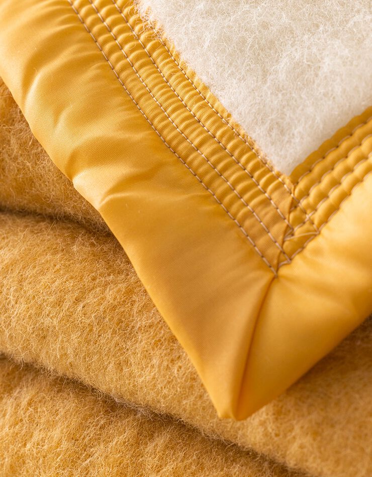 Couverture bicolore laine 600g/m2 (miel)