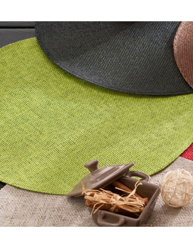 Set de table rond bambou - Lot de 4 (anis)