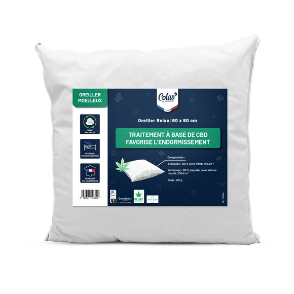Oreiller moelleux relax (blanc)