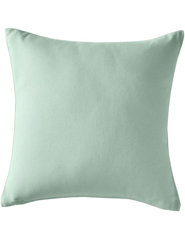 Housse de coussin unie bachette - lot de 2 (vert amande)