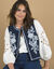 Veste brodée sans manches (marine)