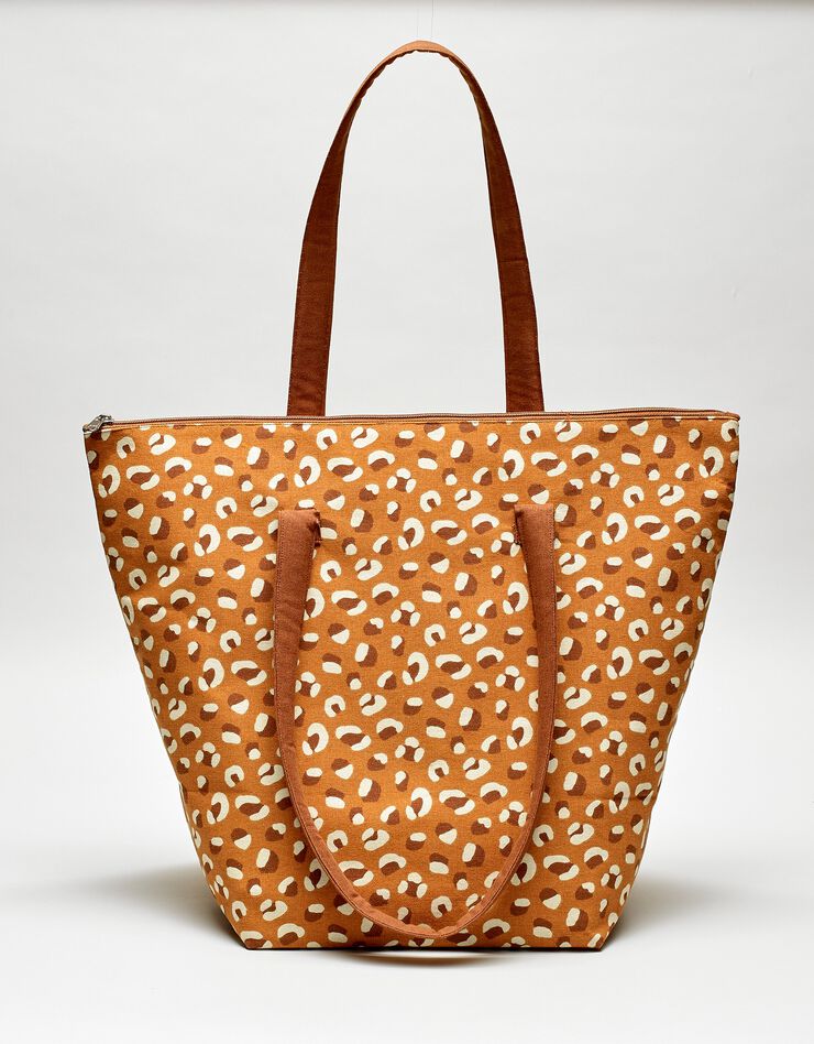 Sac week-end en coton imprimé Savana (caramel) Sac week-end en coton imprimé Savana (caramel)
